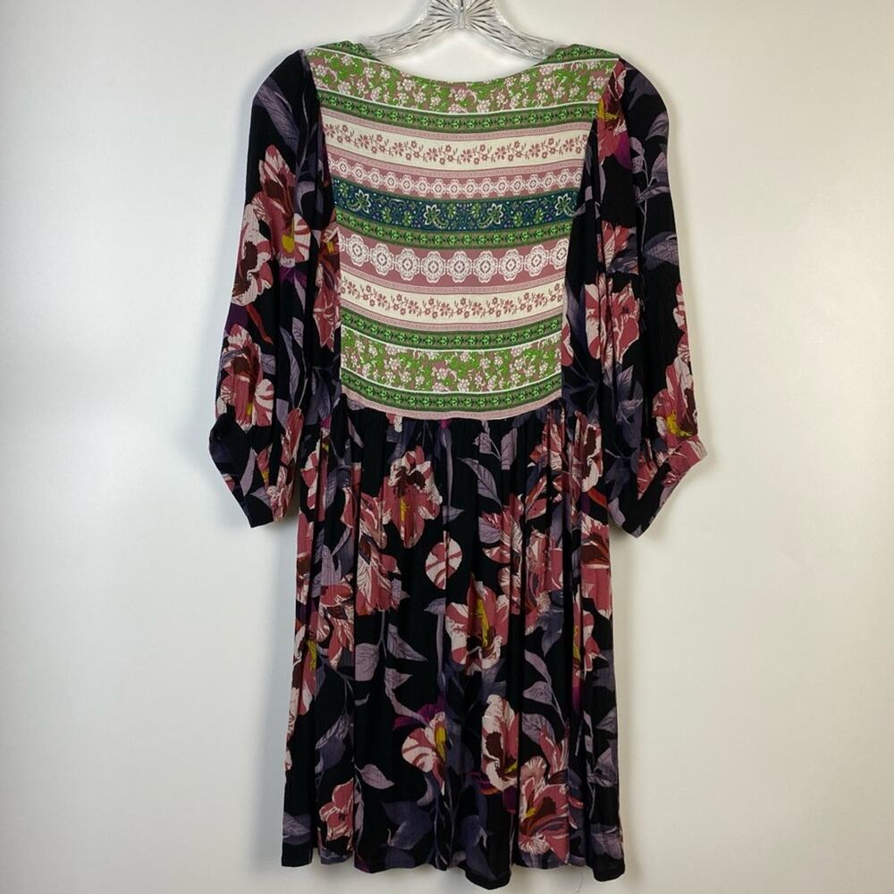 Umgee Floral Mixed Print Peasant Dress Size Small - Picture 8 of 11